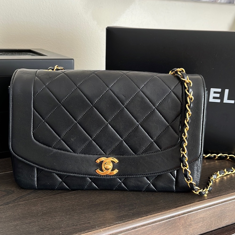 Authentic Vintage Chanel Diana medium